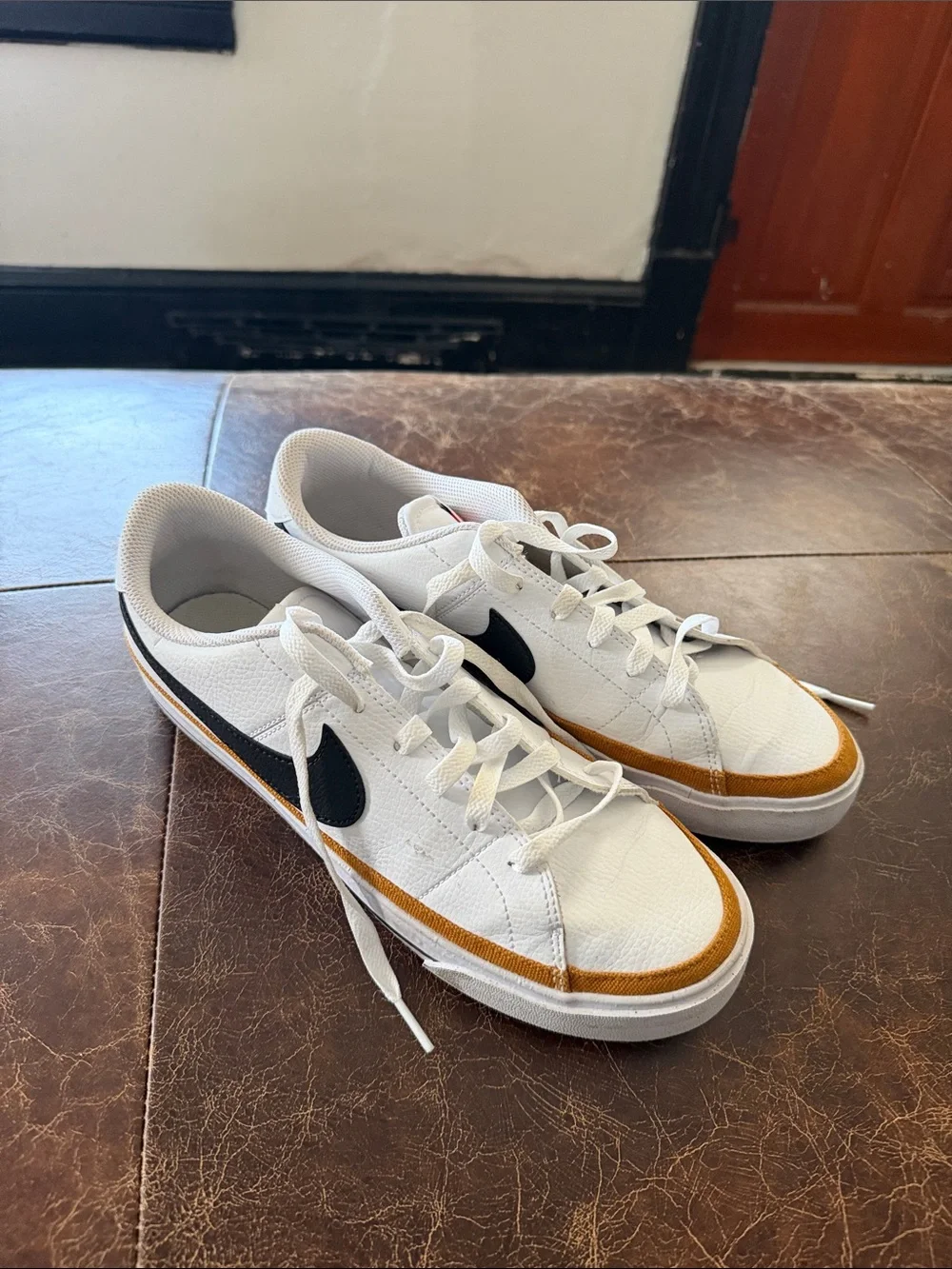 Nike court men’s White and black shoes